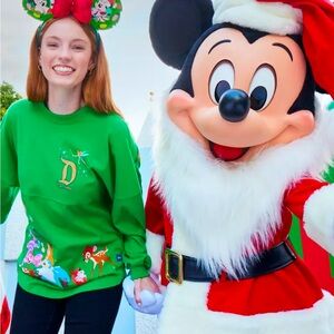 Disney holiday Spirit jersey size S with matching ears loungefly